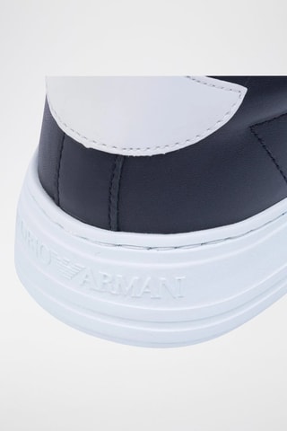 Leren Sneakers - Nachtblauw en Wit