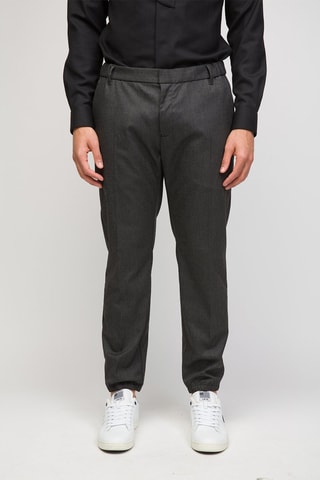 Rechte Broek Gemêleerd Zwart - Emporio Armani