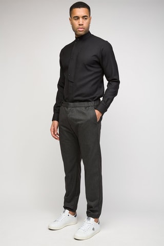 Rechte Broek Gemêleerd Zwart - Emporio Armani