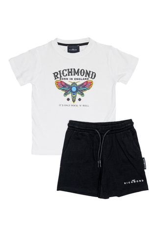 T-shirt en bermuda - Wit en Zwart