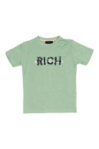T-shirt en bermuda - Groen en Beige