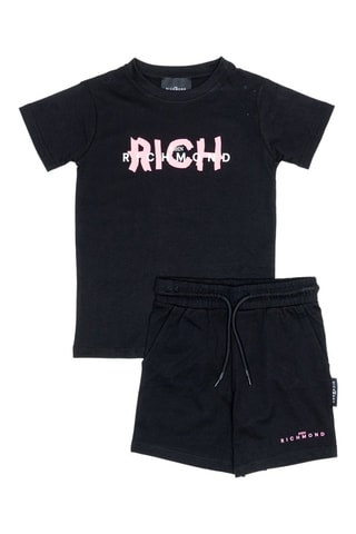 T-shirt en bermuda - Zwart