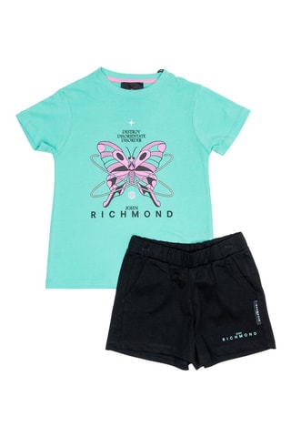 T-shirt en Short - Blauw en zwart