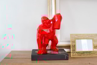 Sculpture - King Kong furieux Rouge