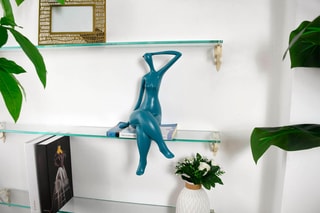 Sculpture Attente petit Bleu