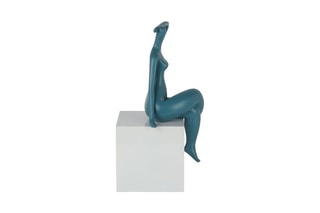 Sculpture Attente petit Bleu