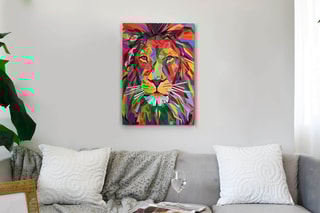 Gravure sur toile Léone Pop art