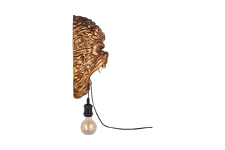 Sculpture-lampe en résine Tête de gorille - Bronze