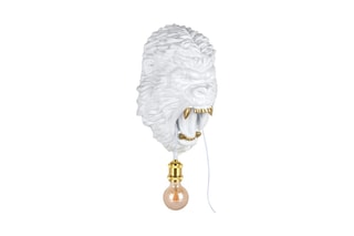 Sculpture-lampe en résine Tête de gorille Blanc