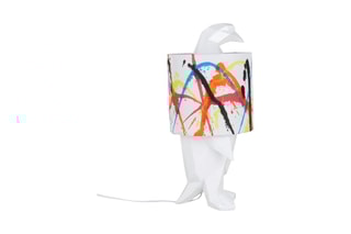 Sculpture-lampe en résine Pingouin Multicolore