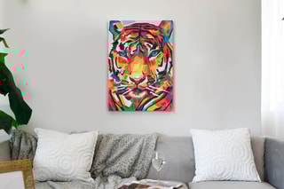 Gravure sur toile Tiger Pop art