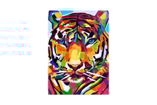 Gravure sur toile Tiger Pop art