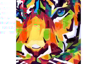 Gravure sur toile Tiger Pop art