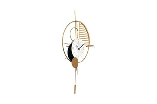 Horloge murale Geometric Combination - Doré