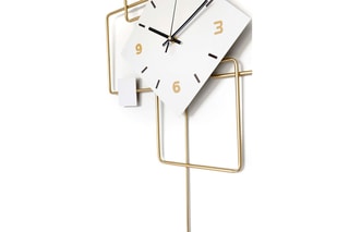 Horloge murale Square combination 1 - Doré