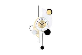 Horloge murale Geometric Creation - Doré