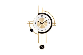 Horloge murale Geometric Illusion  Doré