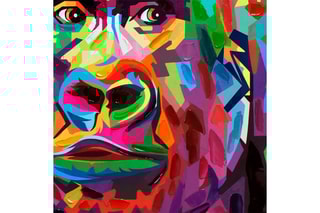Impression sur toile Orang-outan Pop art