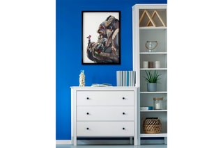 Tableau 3D Gorille avec papillon