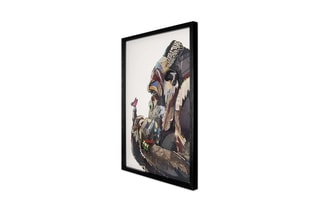 Tableau 3D Gorille avec papillon