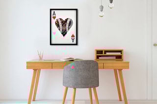Tableau 3D As de coeur