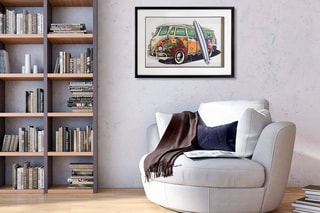 Tableau 3D Camion Volkswagen vintage 2