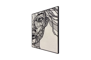 2 tableaux Visages géométriques