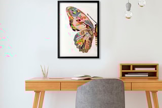 Tableau effet 3D Demi-papillon