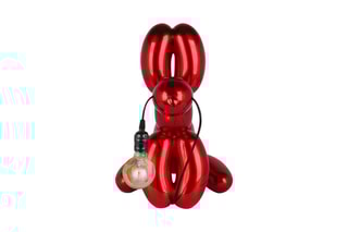 Lampe chien ballon assis Rouge