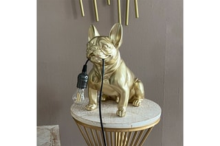 Lampe bouledogue français assis Rouge