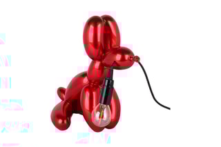 Lampe à poser chien ballon assis Rouge