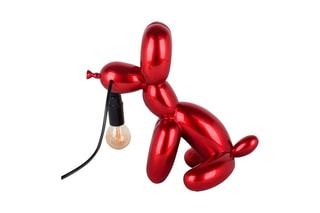 Lampe à poser chien ballon assis Rouge