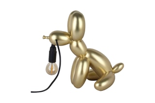 Lampe à poser chien ballon assis Doré