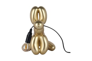Lampe à poser chien ballon assis Doré