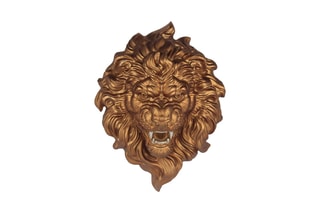 Sculpture en résine Tête de lion Bronze