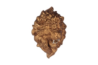 Sculpture en résine Tête de lion Bronze