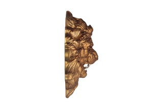 Sculpture en résine Tête de lion Bronze