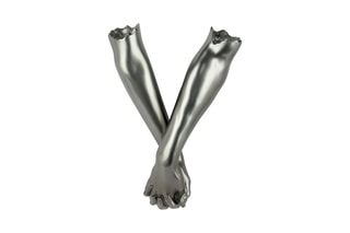Sculpture en résine Ensemble pour toujours - Argenté