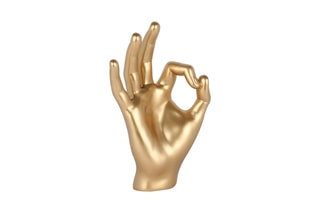 Sculpture en résine OK Doré