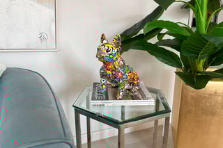 Sculpture Bouledogue français assis - Multicolore