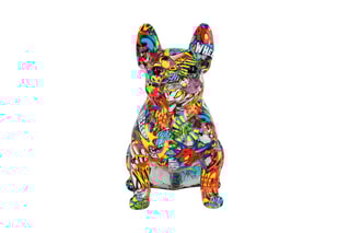 Sculpture Bouledogue français assis - Multicolore