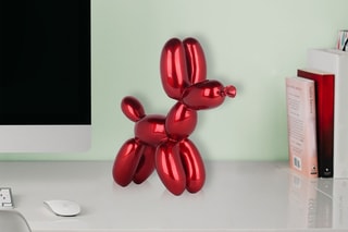 Sculpture en résine Chien ballon petit - Rouge