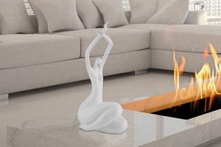 Grande sculpture en résine Réveil sans socle - Blanc