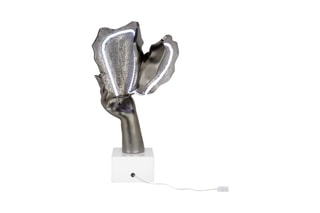 Sculpture-lampe en résine LED Baiser entre amoureux - Anthracite