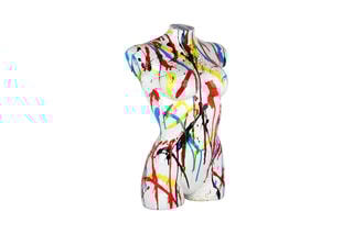 Sculpture Torse de femme Pop Art Blanc