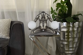 Sculpture-lampe en résine Coeur brisé - Anthracite