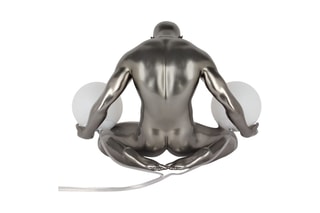 Sculpture-lampe en résine Coeur brisé - Anthracite
