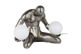 Sculpture-lampe en résine Coeur brisé - Anthracite