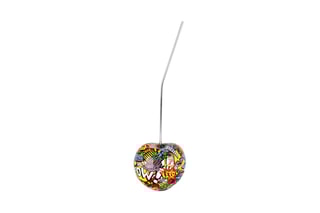 Sculpture en résine Cerise petit - Multicolore