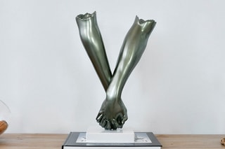 Sculpture en résine et marbre Ensemble pour toujours - Argenté